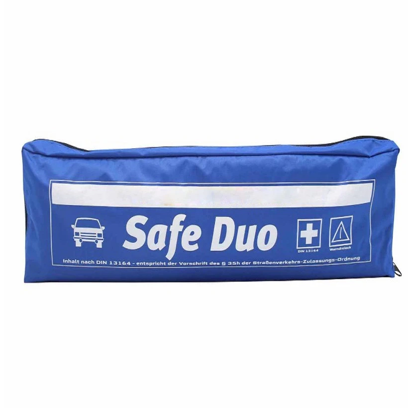 Большая распродажа по заводской цене, оптовая продажа, синий комплект первой помощи для автомобиля, прямоугольная мягкая сумка, автомобильный комплект для мобильного телефона, Пользовательский логотип для экстренных ситуаций на открытом воздухе