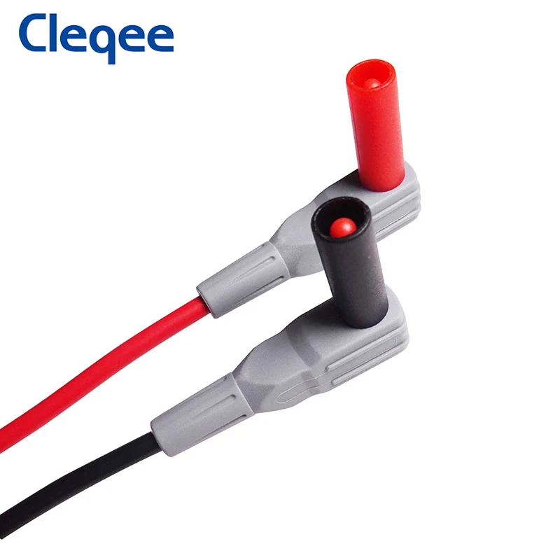 Тестовые выводы Cleqee P1033 4 мм с банановым штекером, прямые к прямоугольным штекерам под давлением, тестовая линия 1 м, кабель для тестирования мультиметра