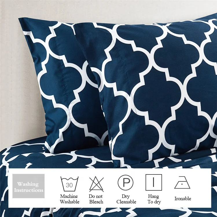 Fashion New Design Embroidery Home Textile 4 Pcs King Size Printing Quilts 100% Cotton Comforter Bedsheet Bedding Set