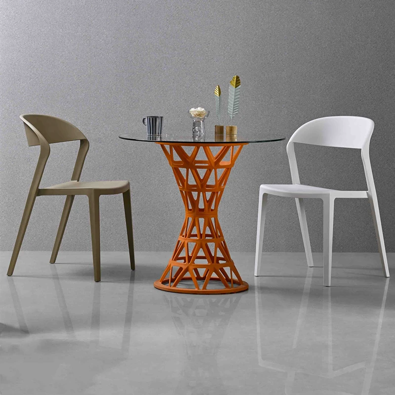 
Modern design home furniture high quality simple style stackable cheap dining chair colorful pp plastic chairs 