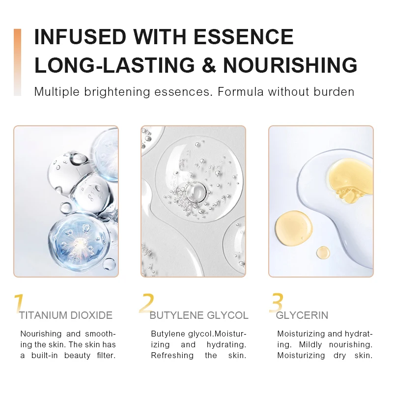TEIENER Whitening Air Cushion CC Cream Repair Whitening Anti Aging Wrinkle Removal 7-Day Whitening Morning and Evening Cream