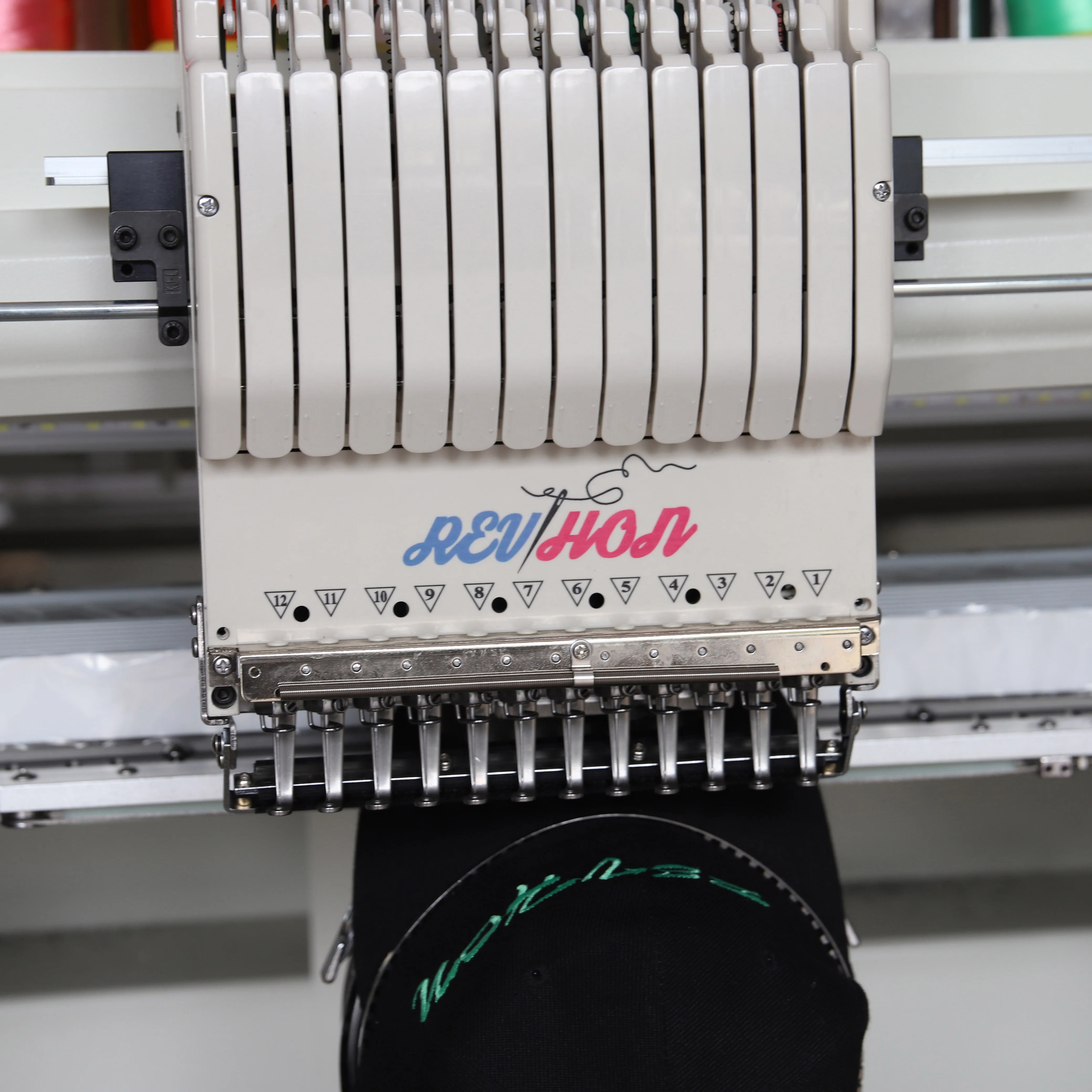 QHM easy operate factory price fully automatic industrial 3 heads embroidery machine computerized