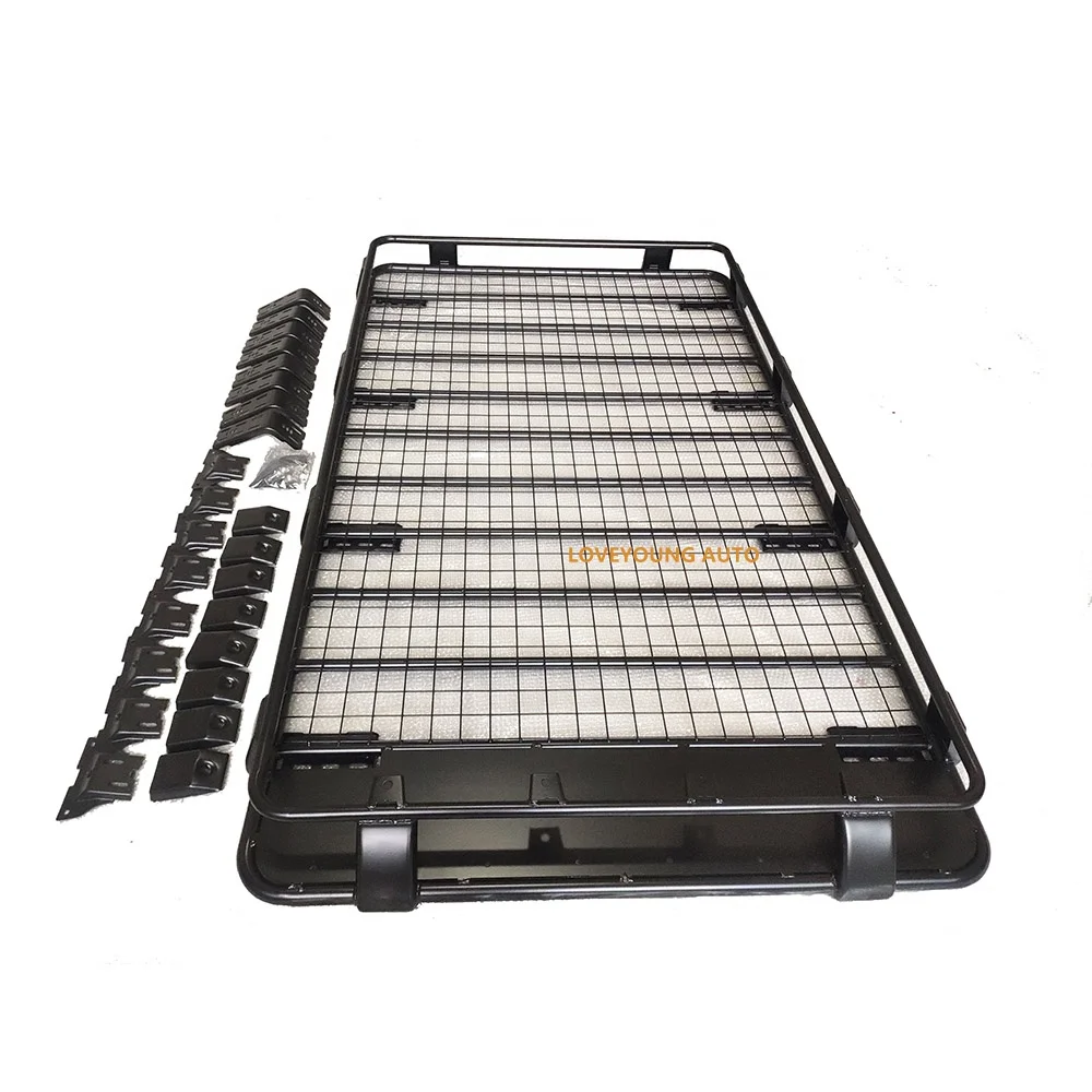 Aluminum Cheaper Roof Rack Carrier Flat Type Gutter Mounts to car roof Carrier for LC80 Y61 Y60