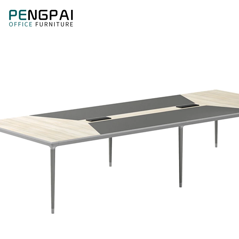 PENGPAI New design hardware frame modern office furniture 8 person conference table specifications