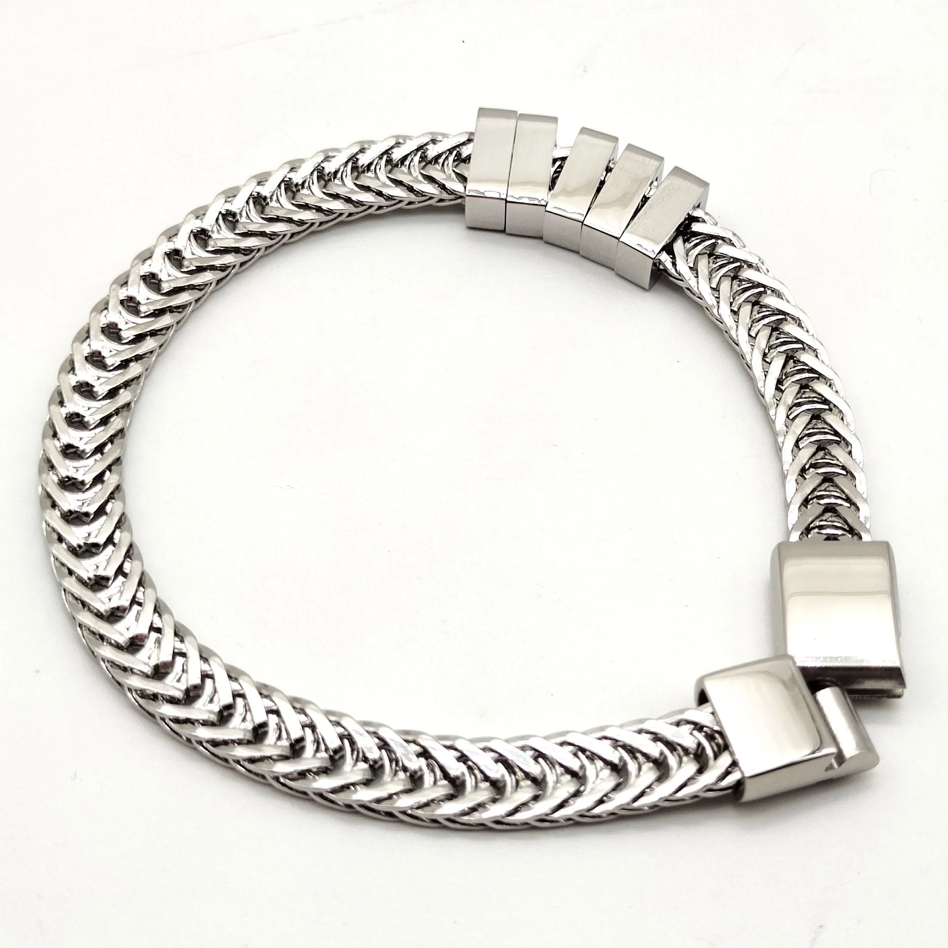 Персонализированные индивидуальные браслеты с гравировкой имени для мужчин из нержавеющей стали 7 мм цепочка на заказ браслет табличка ювелирные изделия высшего качества