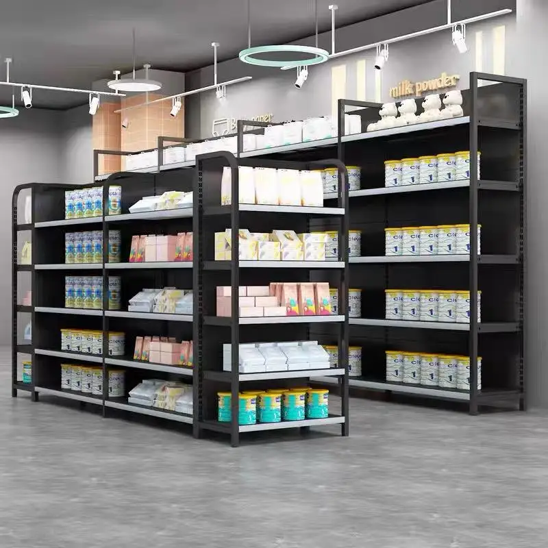 Индивидуальные полки для продуктового магазина гондольные стеллажи товары винного розничная продажа супермаркета
