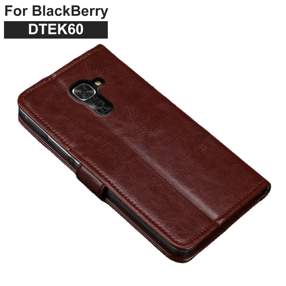 Wallet Phone Case For Blackberry Dtek60 Purse Tpu Cases Flip Cover Soft Litchi Silicone Bumper Camera Lens Protection