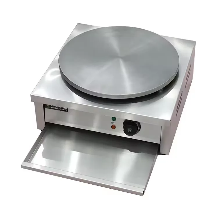 Factory Price Non-Stick Crepe Maker Egg Pancake Making Machine Commercial Single Plate Snack Machine