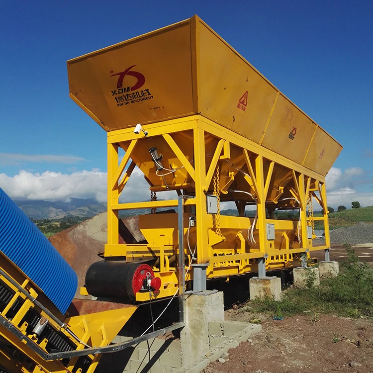 New concrete batch hopper vibrator design HZS60 60m3/h small ready mix Concrete Mixing Plant price