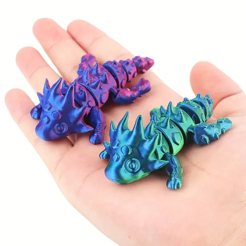 3D Printed Mini Dragon Toy Model Creative Mobile Joint for Trendy Children Animal & Dinosaur Ornament