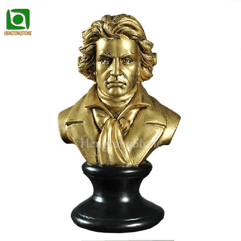 Factory Custom Famous Musician Bronze Beethoven Bust Statue