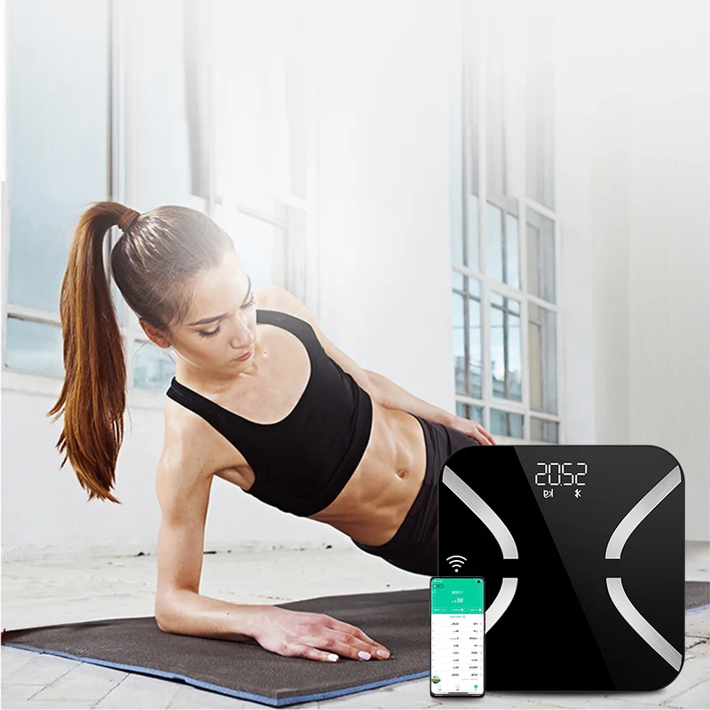 Модные умные мини-весы USTON на 180 кг, электронные цифровые мини-весы со стеклянной шкалой для веса тела для девочек