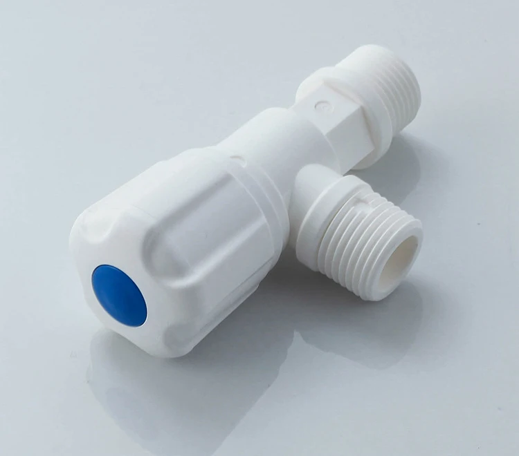 Cheap 1/2 Plastic Valves For Bathroom Hot And Cold Angle Valve With Color Mark