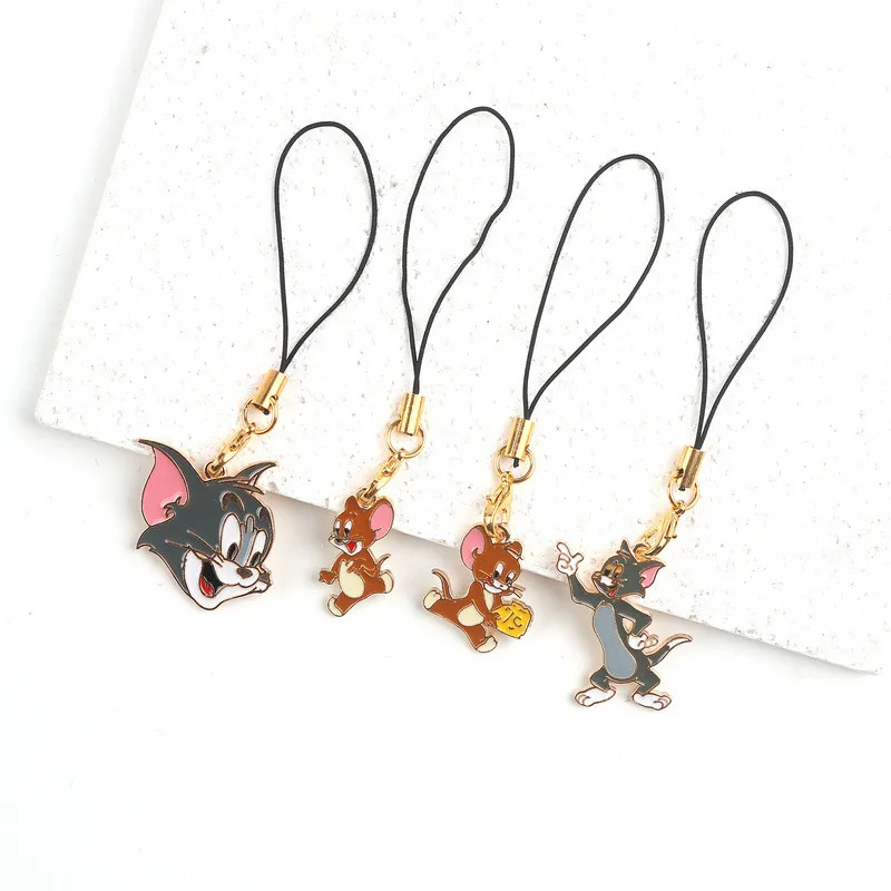 New Anime Creative Cartoon Tom Key Chain Childhood Cute Key Rings Sanrio Alloy Metal Keychain Phone Bag Hanging Accessories