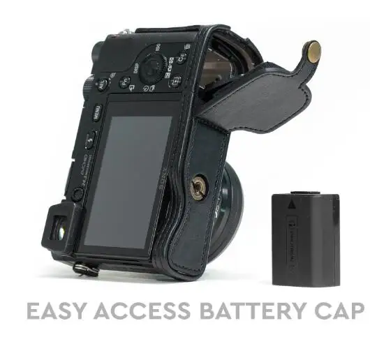 
High-quality leather Camera Half Case custom leather case security camera case 