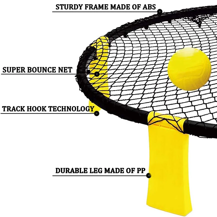 Spikeball Standard 3 Ball Kit Game for Backyard Lawn Park Outdoors Indoors Sports Beach Volleyball Net Spikeball Game Set