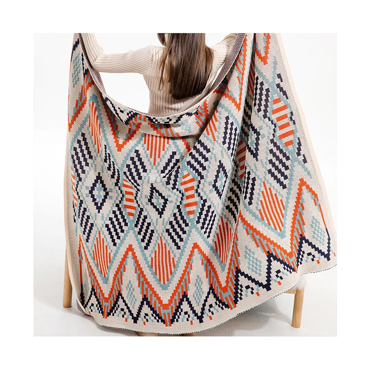 Лидер продаж, богемное плетеное одеяло Buti, этническое одеяло, роскошное декоративное вязаное одеяло
