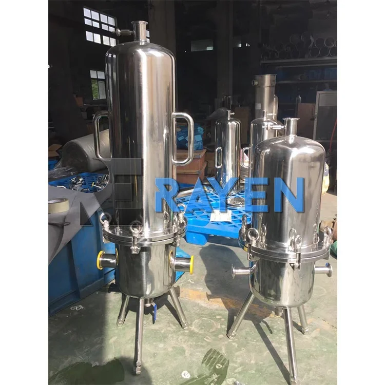 Industry stainless steel desiccant compressed air filter Steam Hot gas precision filter compressed gas filter