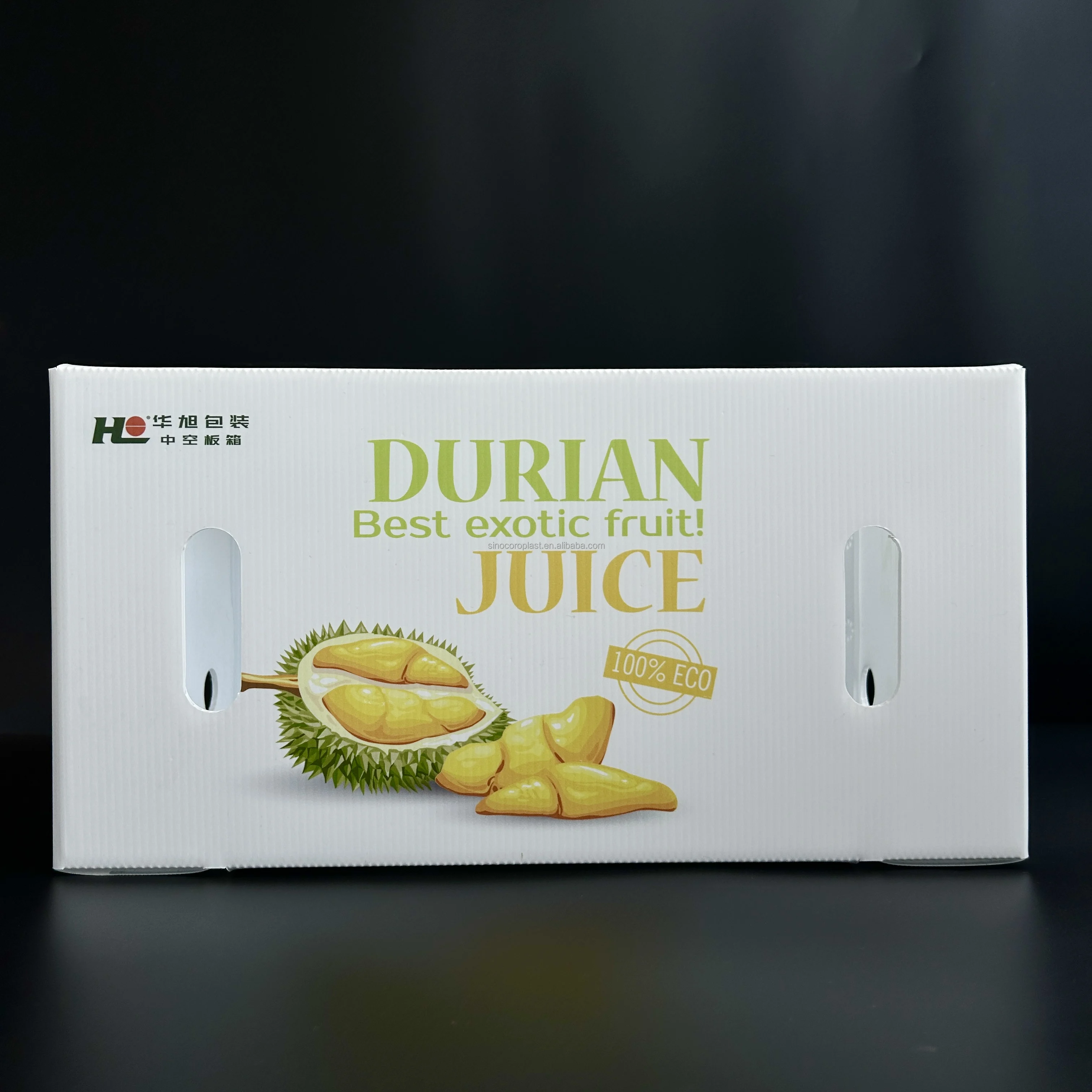 Custom Foldable Plastic Corrugated Fresh Printed Folding Fruit Storage Packaging Packing PP Coroplast Box For Durian