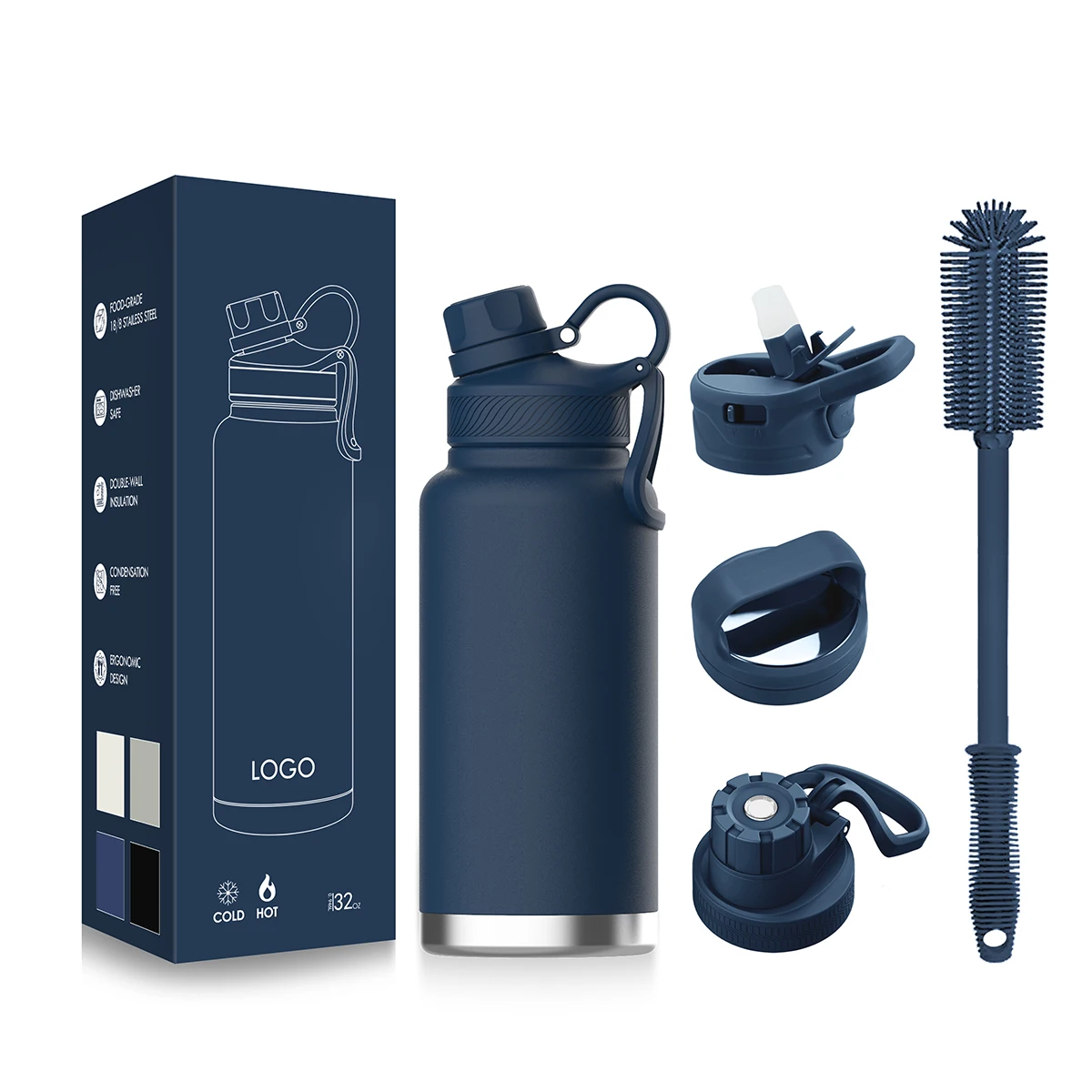 Wholesale Products Hydrogen Water Bottle Sublimation Tumbler 32oz Thermos Flask 24oz 18oz 12oz water cup