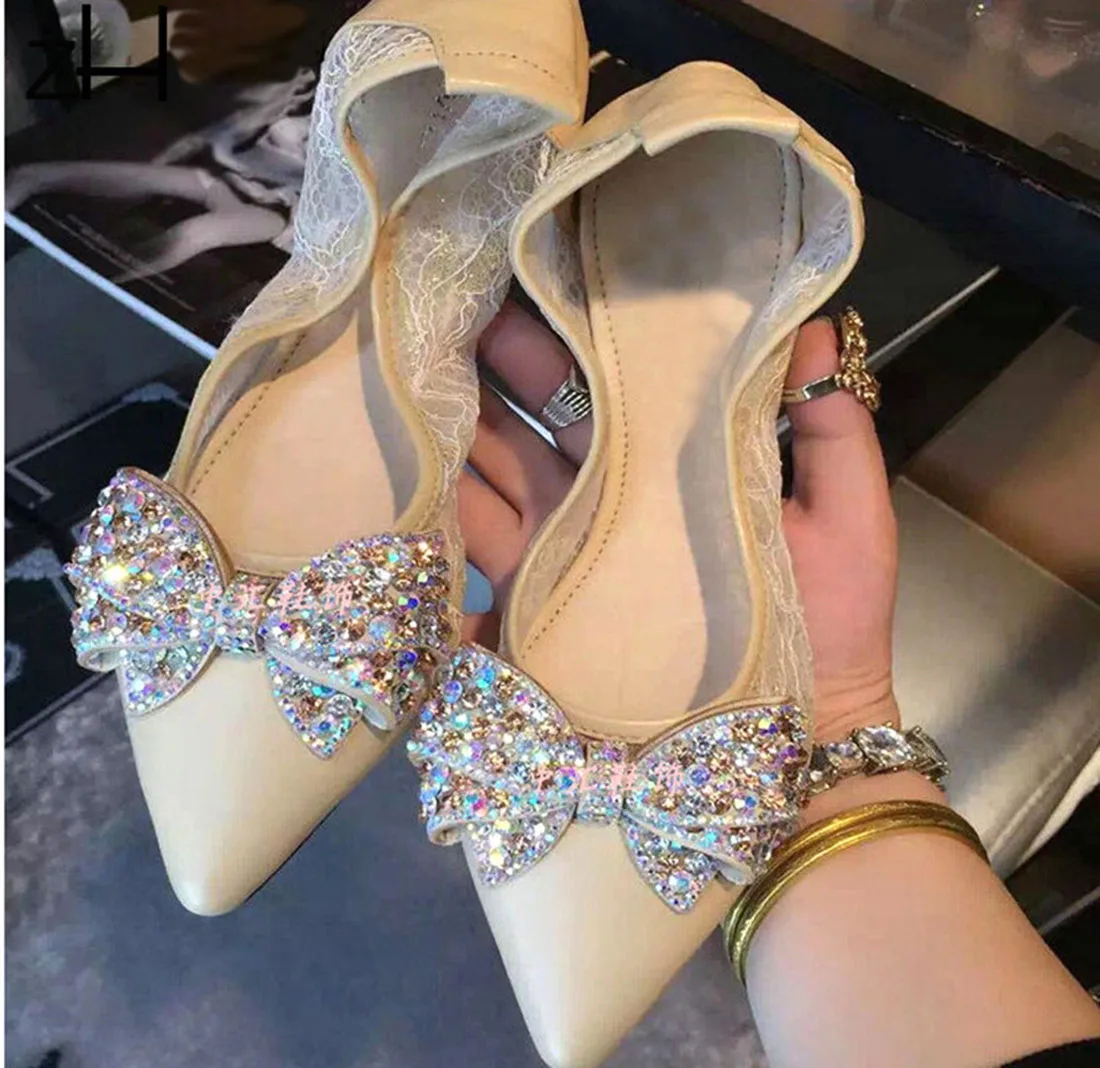 AB color rhinestone bow diamond flower clothing stickers applique DIY handmade shoe bag cravat patch decoration accessories