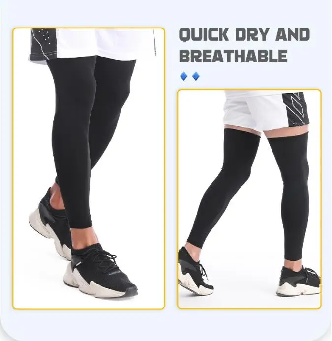 Factory Price Compression Sports Leg Sleeves Basketball Running Long Leg Sleeve