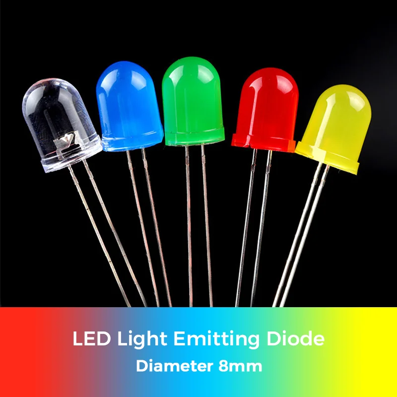 Hipower Free Sample Factory production best selling free samples super bright 8mm round led diode customized color