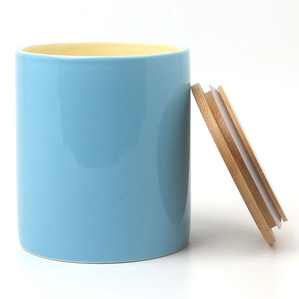 48oz Ceramic Porcelain Dolomite Custom Design Coffee Bean Canister Jar Container Storage Sets