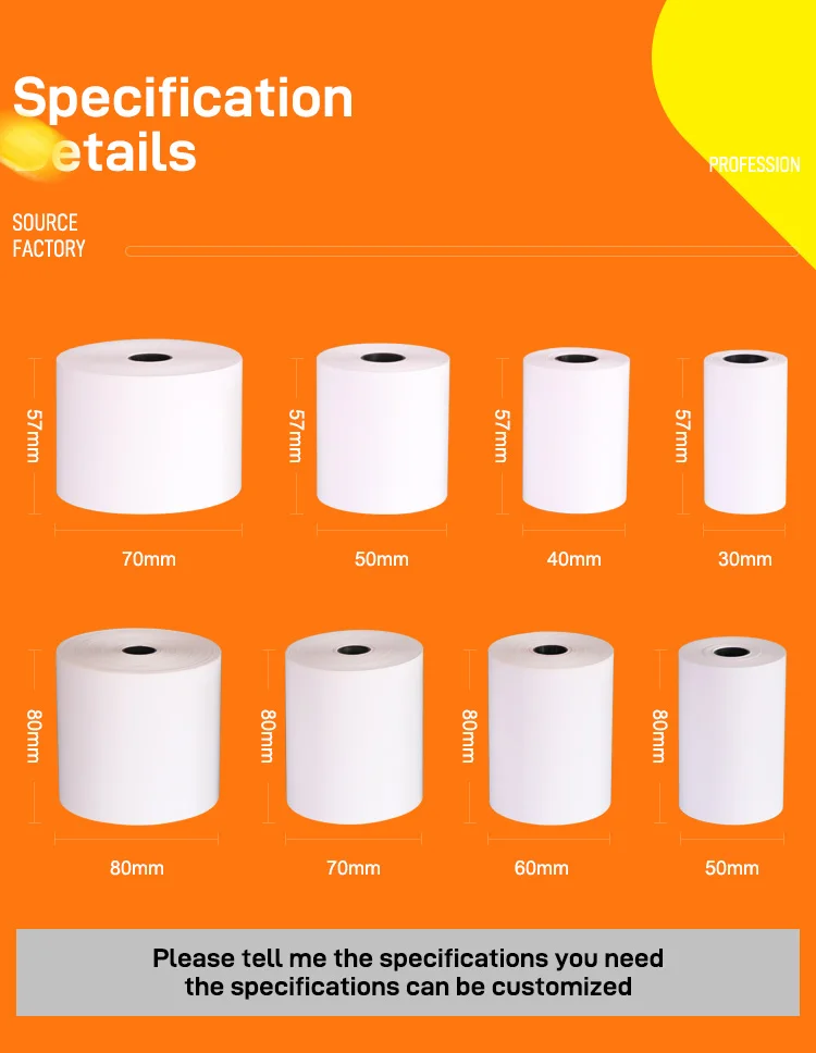 Low Price And High Quality Invoice Pos Atm Paper 80 X 80 Thermal Paper Rolls For