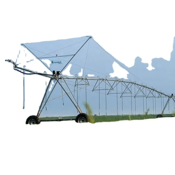 A sprinkler irrigation machine with a straightening system, reliable operation, and good straightness Aqualine