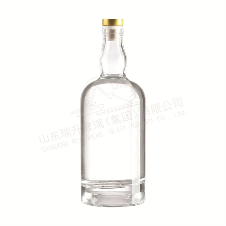 Custom Engraved Empty Wine Spirits china Brandy Super Flint Alcohol Whisky 750ml vodka glass bottles for Liquor
