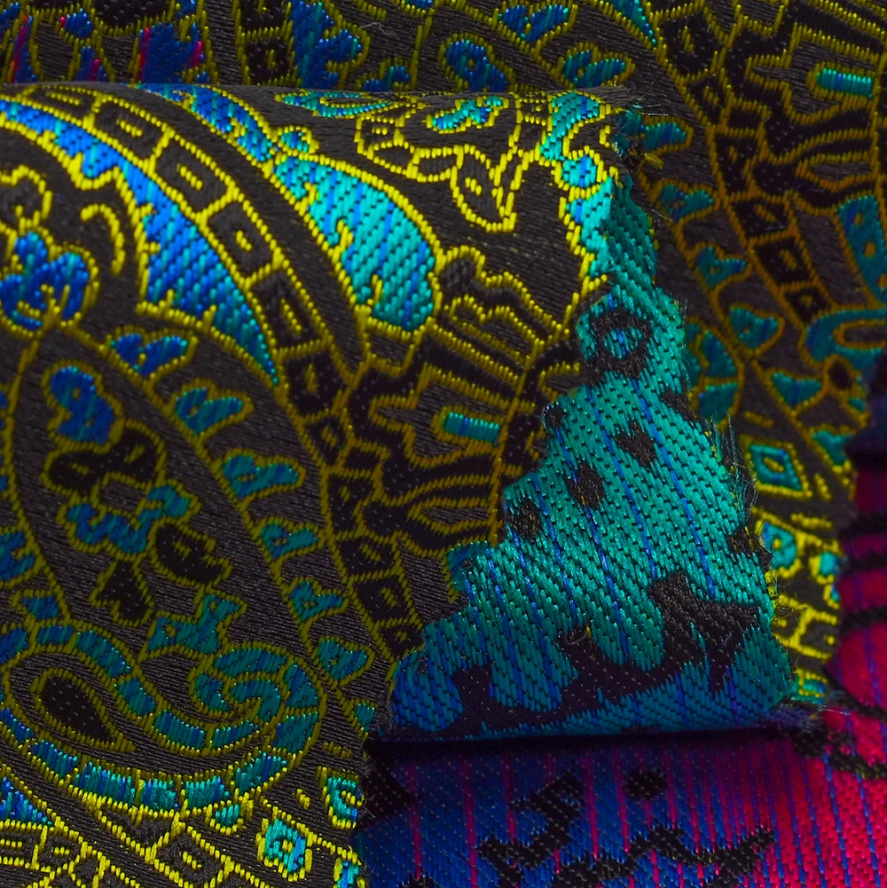 YiLi Costume Dyed Yarn Brocade Vintage Garment Dress Jacquard Lurex Necktie Tie Fabric