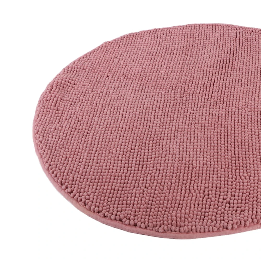 New New Novelty Multi-color Round Shape Chenille Hotel  Door and Bath Mats