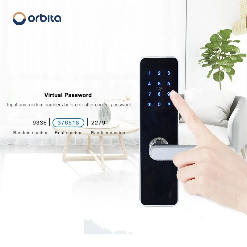 
Orbita smart home automation system door latch lever lock keylock digital door lock 
