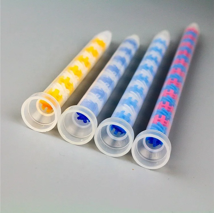 MC9.3-24 Dual Cartridge Mixing Nozzle plastic Static Mixer for Dual Adhesive Epoxy dual ab glue cartridge