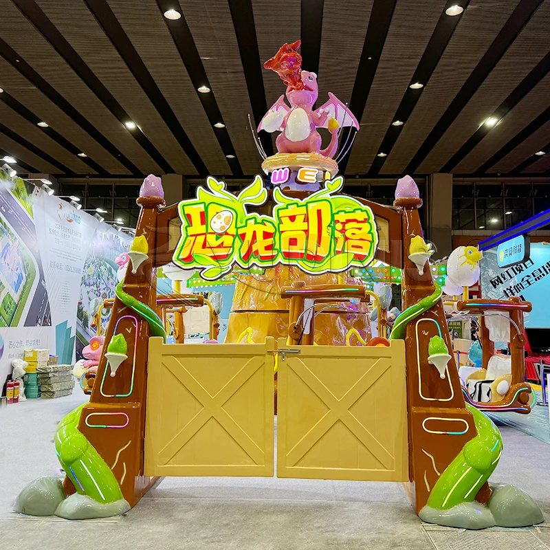 Amusement park new design rides outdoor indoor entertainment popular Rotate up and down Dinosaur Tribe jumping machine for sale