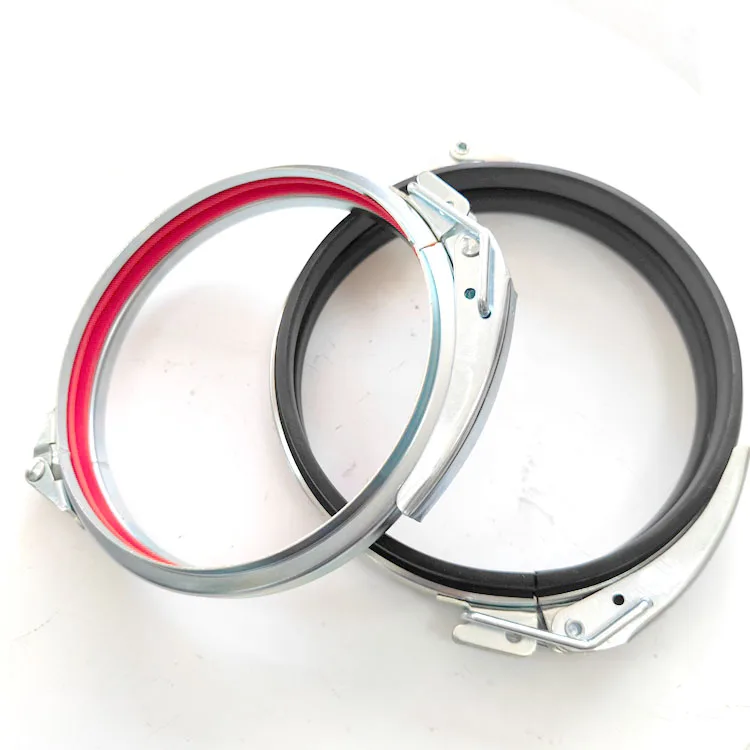Quick Release Metal Ring Hose Clamp with Whole Rubber Linned for Heavy Duty Ducting