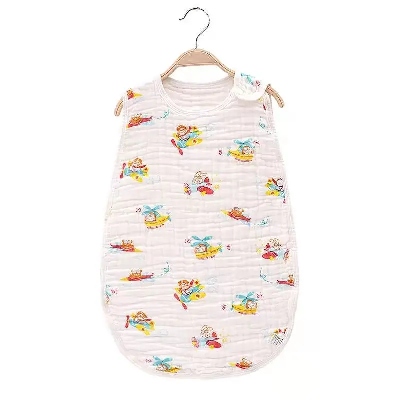 
Custom Design 4/6 layers cotton gauze Baby Sleeping Sack musline fabric baby sleeping bag 