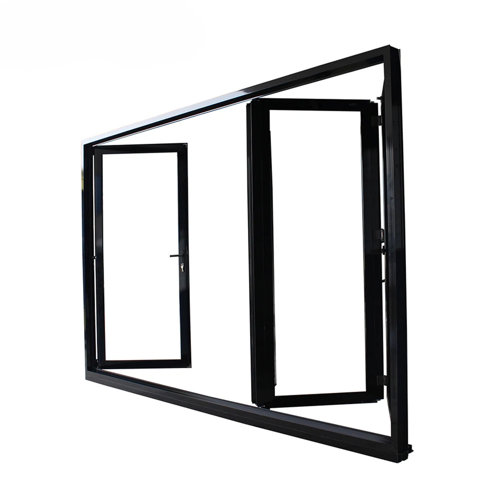 As2047 Nfrc Aama Nafs Noa Standard Aluminum Triple Glass Soundproof Folding Doors