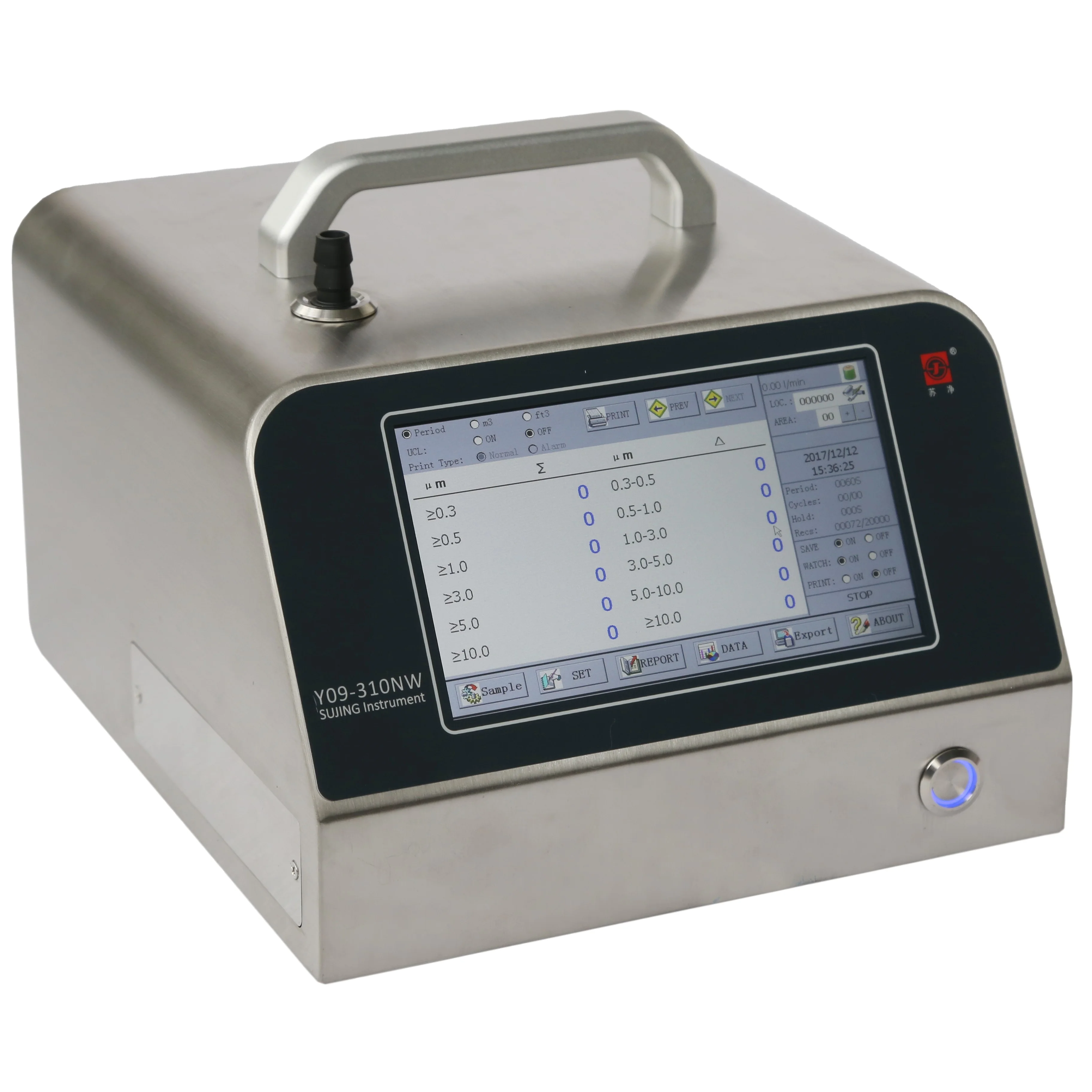Cleanroom Air Particle Counter Y09-310NW Dust Particle Counter 28.3L/Min