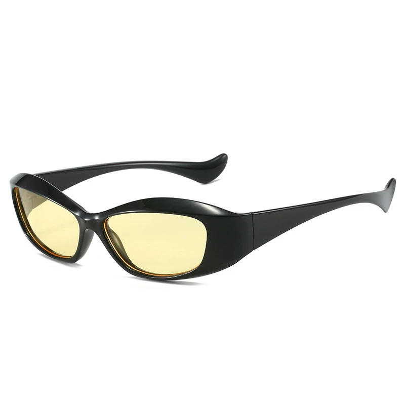 Fashion Around Shades Futuristic Oval Trendy Eyewear Y2K Sun Glasses Small Sunglasses for Women Men