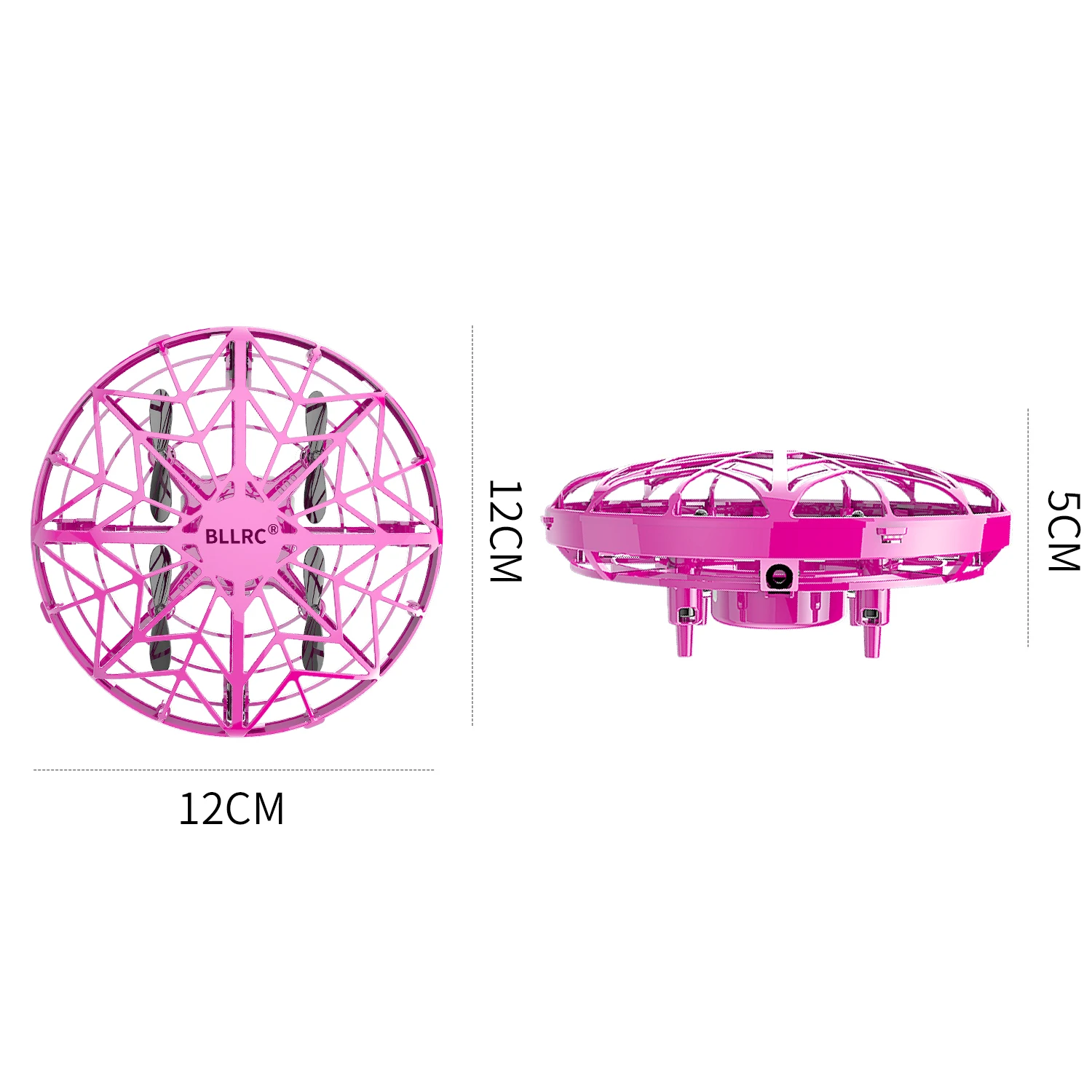 BLLRC F106A Induction UFO Quadcopter Toy, Multi-point Induction, One Toss and Fly with Headless Mode Remo RC Aircraft