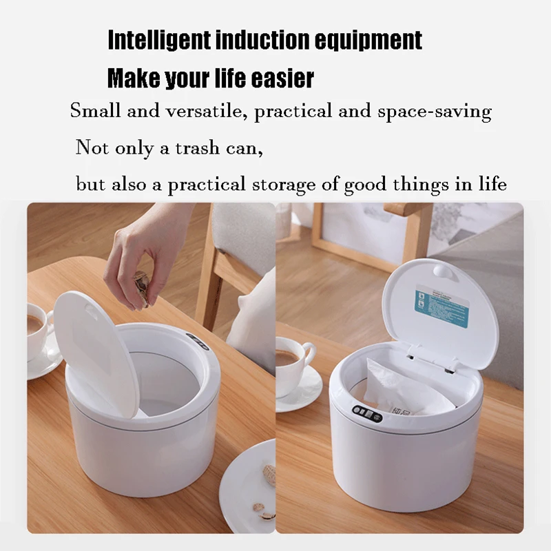 Inexpensive Smart Sensor Trash Bin for Car Office Hotel Desktop