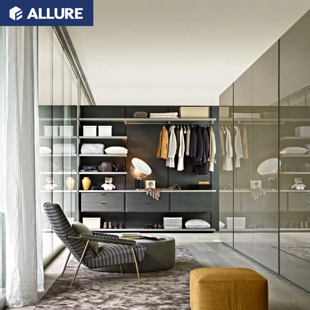 Allure waterproof dressing movable wooden wardrobe bed room 8 door design wardrobe cabinet