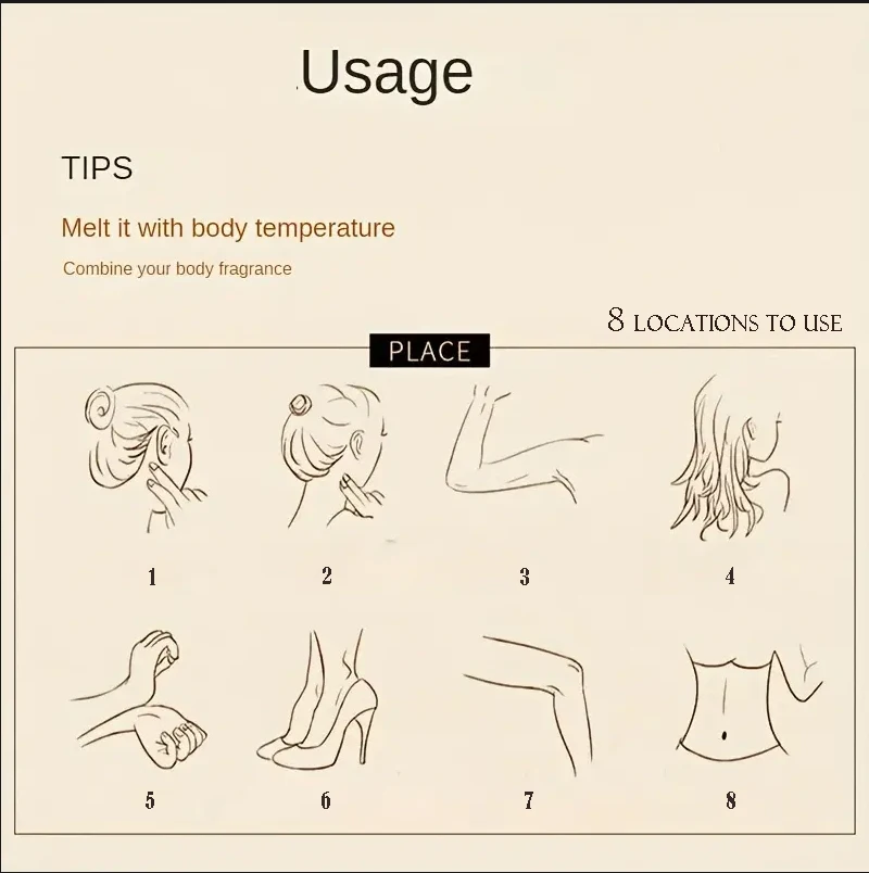 Solid Perfume for Women Lasting Fragrance Fresh Light Fragrance Pseudo-portable solid perfume body scent balm