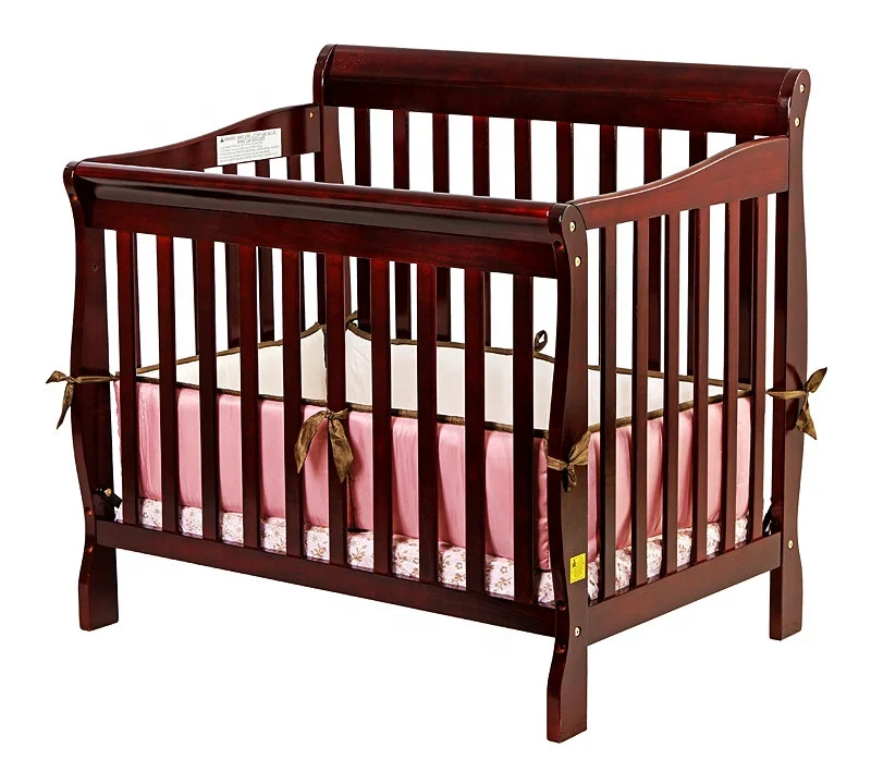 Big Solid New Zealand Pine Wood Baby Bed Wooden Cot Models Baby Sleeping Crib