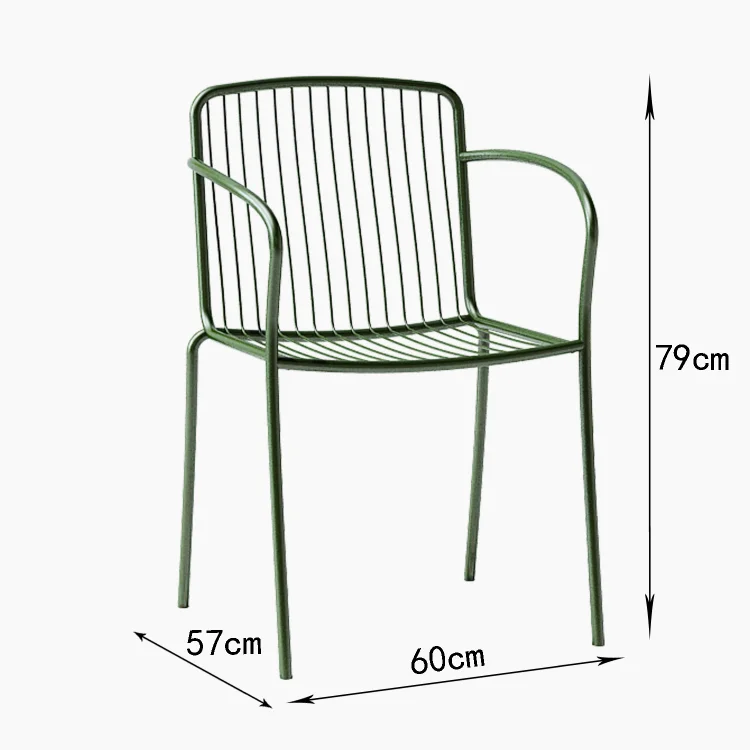 Iron patio chairs Outdoor garden chairs Yard dining/cafe metal furniture Wrought iron furniture