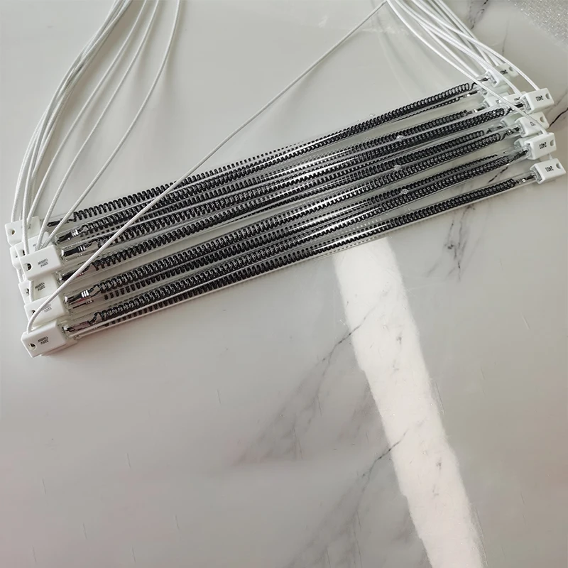 1000w 400mm Far Infrared Wave High Pure Quartz Wide Carbon Fiber Halogen Lamp Infrared  Heat Lamp