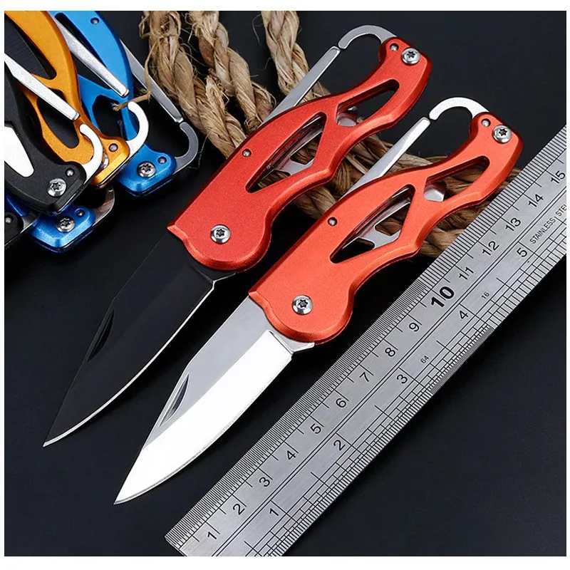 Survival outdoor tools keychain knife stainless steel portable fruit cutter