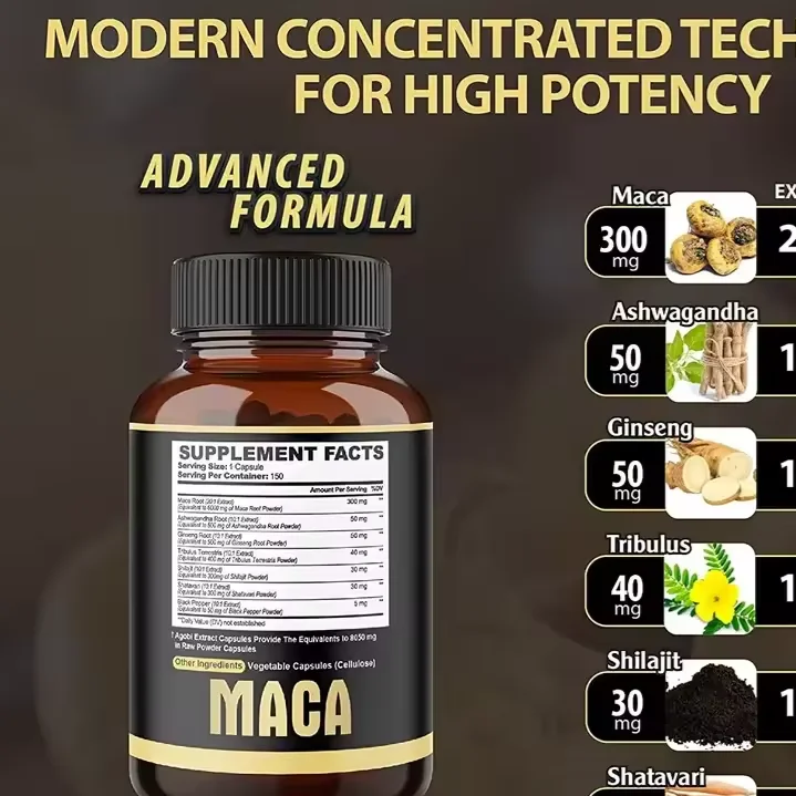 Пользовательские Private Label Maca корень капсулы